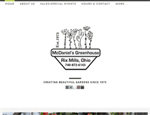 Tablet Screenshot of mcdanielsgreenhouse.com